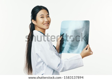 Woman x-ray asian appearance smile emotion