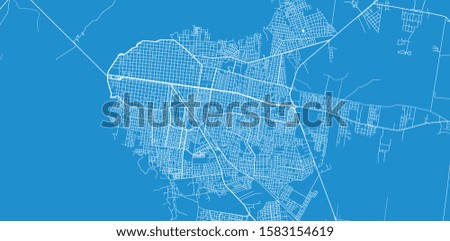 Urban vector city map of Corrientes, Argentina