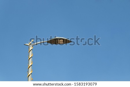 Beautiful diode street light on a background of blue sky