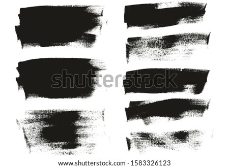Calligraphy Paint Wide Brush Background Long High Detail Abstract Vector Background Set 2339