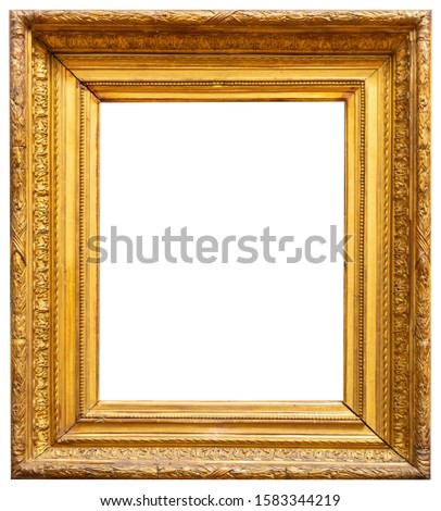 Frame baguette isolated decor gold vintage interior