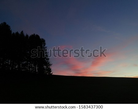 amazing sunset at the countryside 