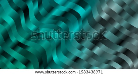 Light Green vector pattern with curved lines. Abstract illustration with gradient bows. Smart design for your promotions.