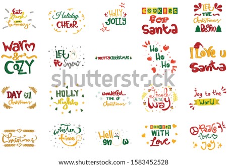 Set Of Best Christmas Quotes Of All Time In Vector