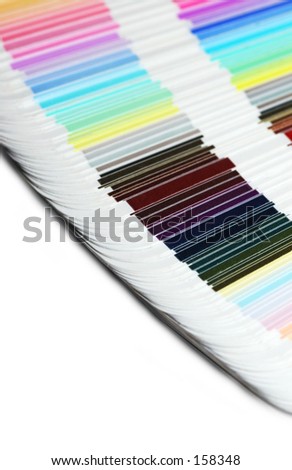 Color guide spread out on a white surface (part of series)