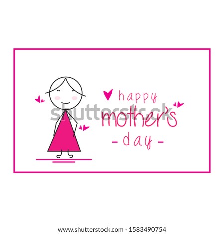 Happy mothers day flat design