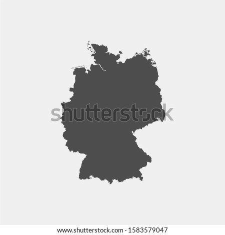 Germany map. Vector illustration on gray background