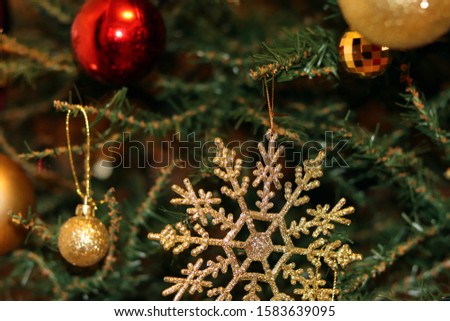 Christmas decorations on a tree