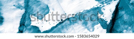 Hand Painted Watercolor. Aquamarine Tie-Dye Shirt. Aquamarine Watercolor Hand Drawn. Dirty Vintage Design. Blue Sea. Cloud Tie Dye Texture.