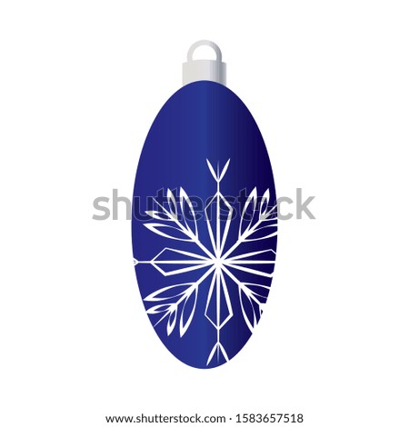 Decorated christmas ball icon - Vector illustration design