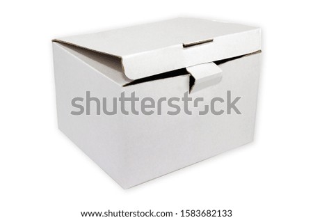 Cardboard box isolated on white background. Eco-friendly packaging.