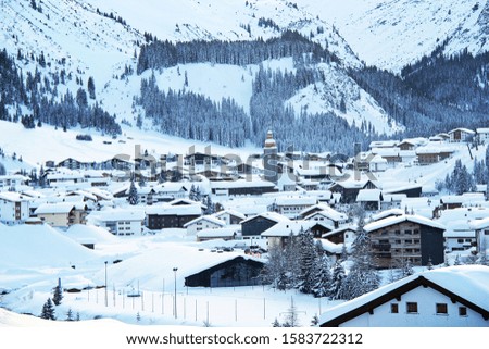 View of Lech in Winter