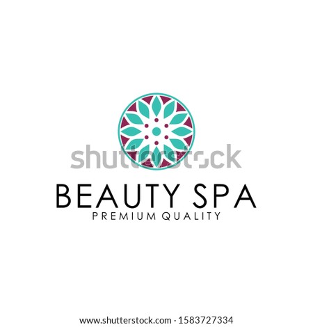 Lotus Spa Logo Design Vector Illustration beauty spa logo
