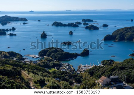 Views of Kujukushima (Ninety-Nine Islands) in Sasebo, Nagasaki, Japan