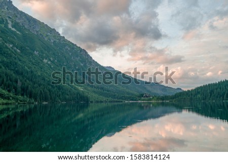 Beautiful reflections at the mountain lake