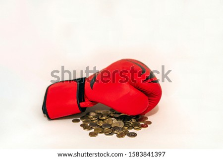 money and power. money in boxing gloves