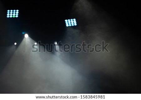 Theater lights spotlights over the stage, texture background for design.