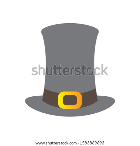 Pilgrim hat icon. Thanksgiving season - Vector illustration