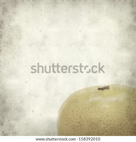 textured old paper background with mandarin