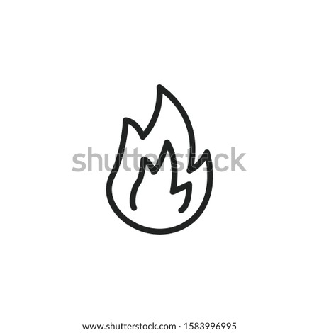 Simple fire line icon. Stroke pictogram. Vector illustration isolated on a white background. Premium quality symbol. Vector sign for mobile app and web sites.