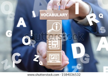 Vocabulary Dictionary Book Education Business Concept. Glossary Language School English Knowledge. Royalty-Free Stock Photo #1584036532