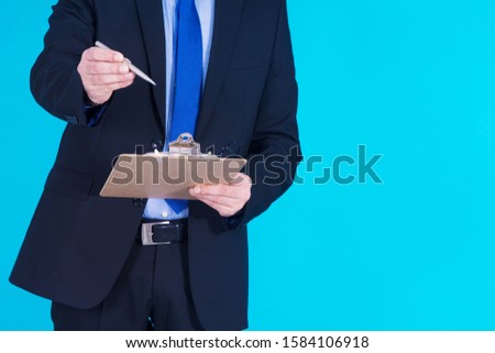 businessman with contract and pen prepared for signature