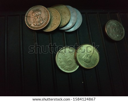 Indian coin picture with White background.