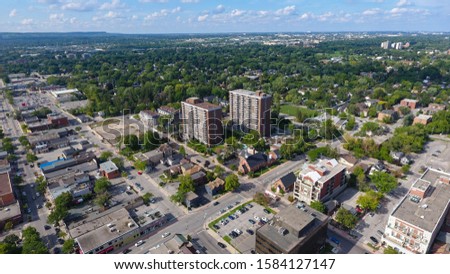 Aerial view of downtown Burlington, Ontario (Canada).