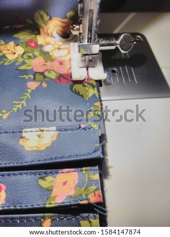 Sewing handmade shabby fabric product