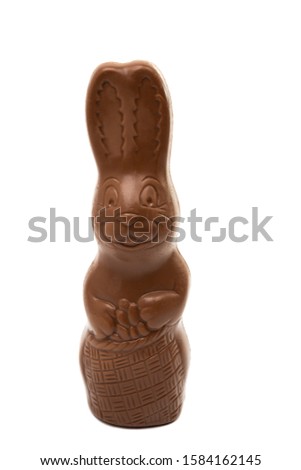 chocolate bunny  isolated on white background