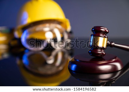 Damage compensation concept. Labor and construction law. Royalty-Free Stock Photo #1584196582