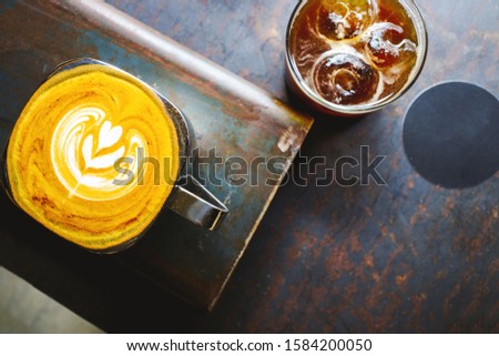 Top angle view of various coffee.