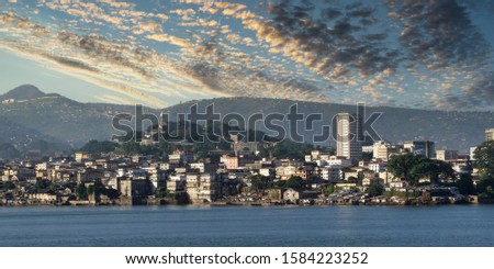  the harbour of freetown in sierra leone        Royalty-Free Stock Photo #1584223252
