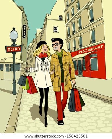 couple doing shopping