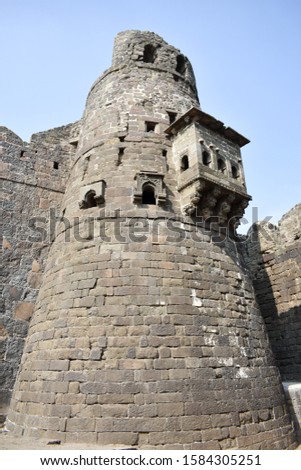 beautiful architecture at ancient  devgiri fort aurangabad  maharastra india