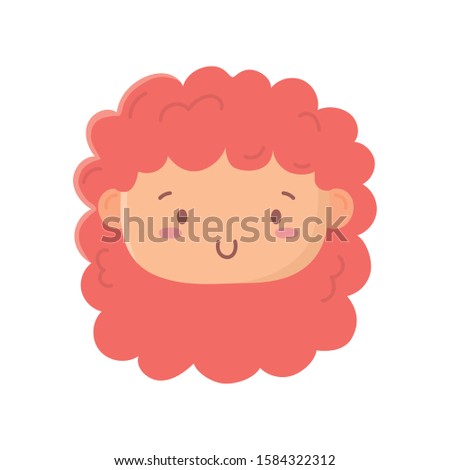 kids toy, cute face little doll icon on white background vector illustration