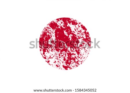 national flag of japan with texture. template for design