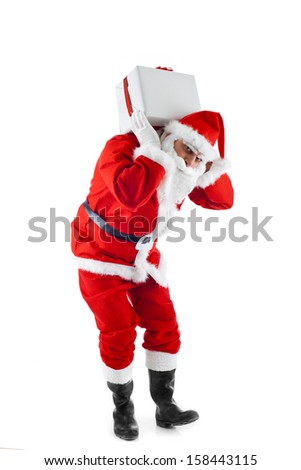 Santa Claus standing isolated on white background