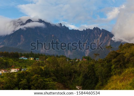 Beautiful Scenery of the greatest Mount Kinabalu in Kundasang, Sabah, Malaysia