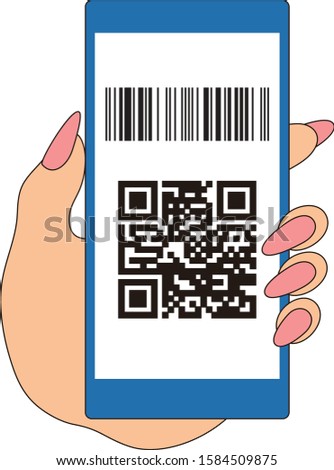 QR code barcode payment vector illustration
