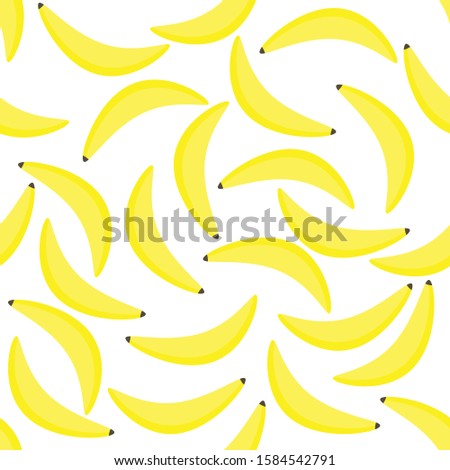 Seamless pattern with yellow bananas