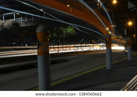 Long exposure shots from a overhead bridge