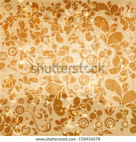 Vector seamless beautiful abstract retro grunge vintage floral background illustration