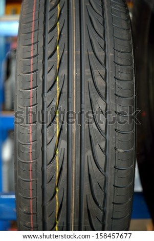A Picture Of Car tire close - up