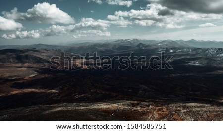 Autumn scenery in the mountain valleys of the Altai Mountains
