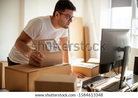 Young Man Working in Delivery service