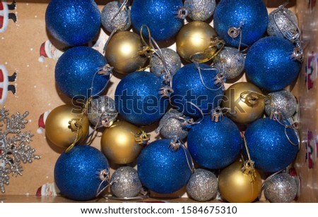bright background with colourful christmas balls