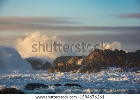 Rocks and Waves at Dawn in Santa Catarina - Brazil