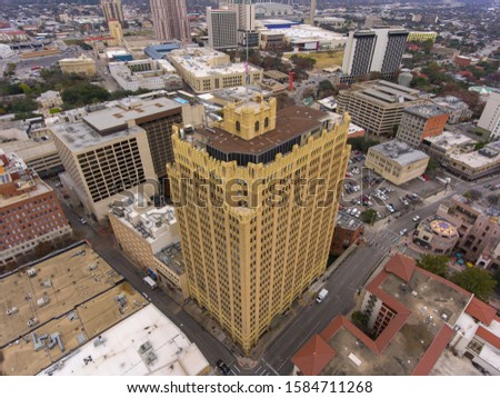 Aerial view of Nix Professional Building in downtown San Antonio, Texas, TX, USA.