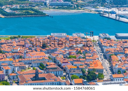 Aerial view of Viana do Castelo in Portugal